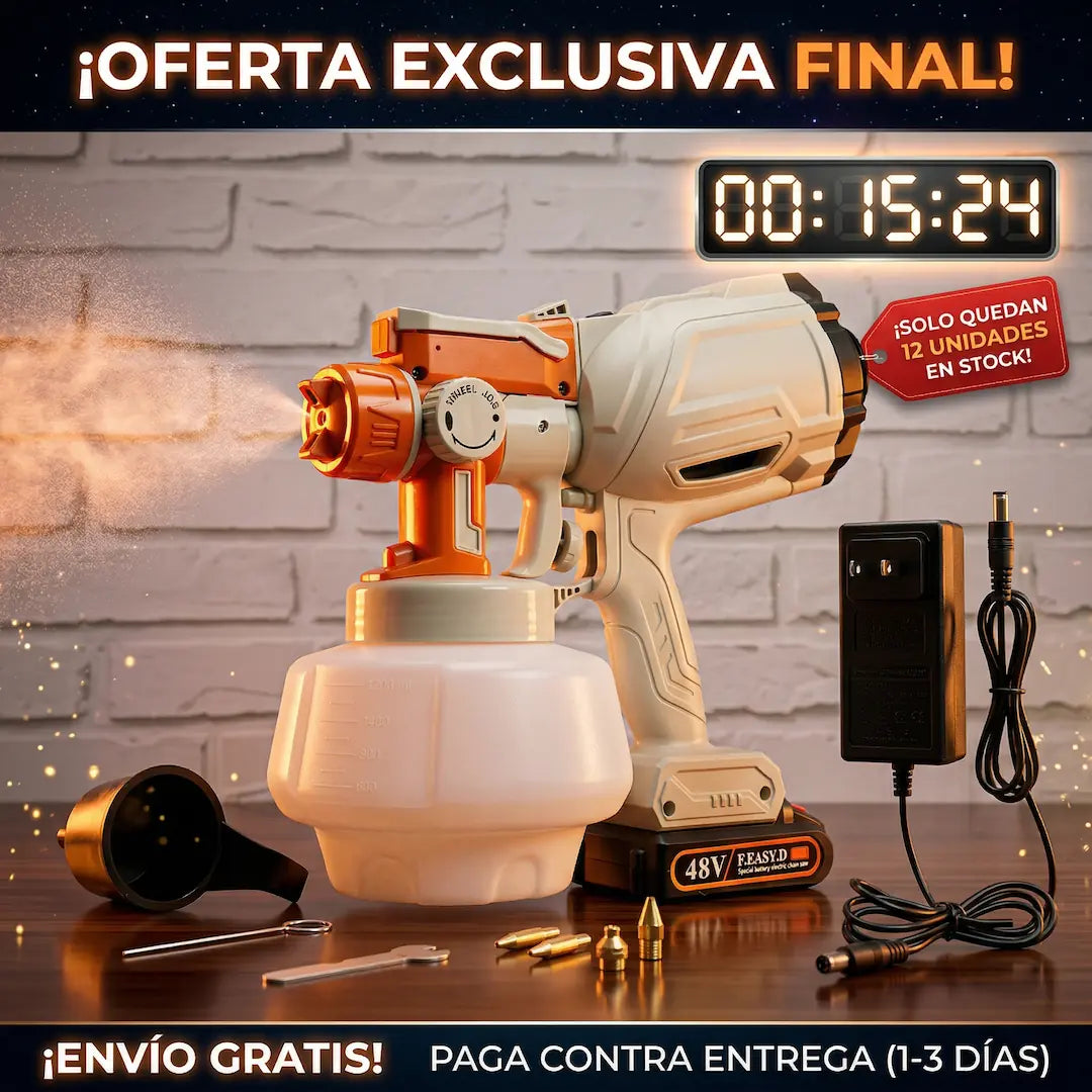 Pistola compresor de pintura inalámbrico