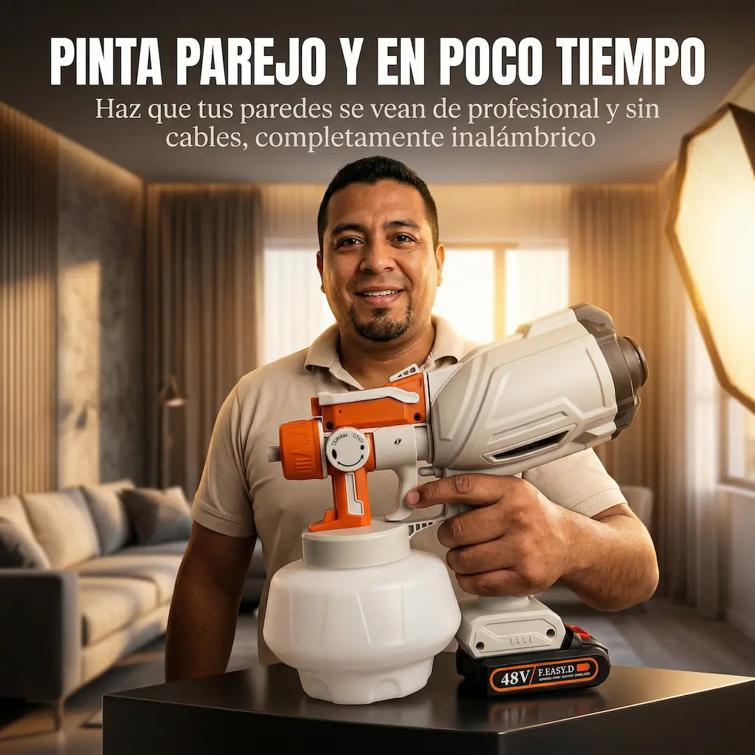 Pistola compresor de pintura inalámbrico