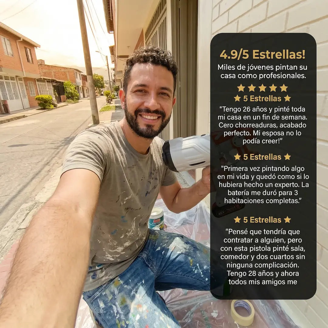 Pistola compresor de pintura inalámbrico