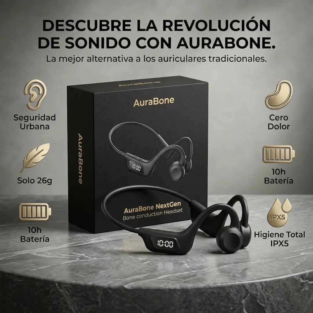 .AuraBone | Audifonos de conducción osea.